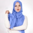 thumbnail image 4 of KLOY2K Plus Size Muslim Headscarf - Breathable Cotton Hijab Wrap for Women (Multi-Purpose Head & Neck Cover),Sky Blue,One Size, 4 of 4