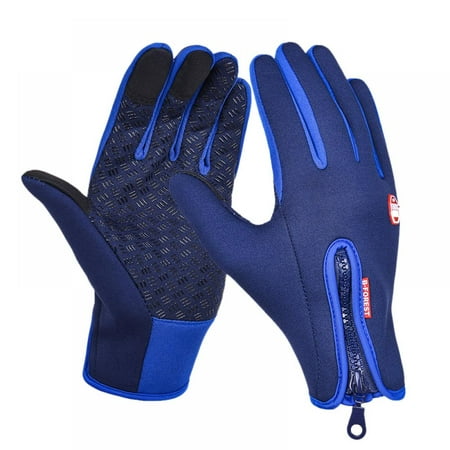 

Clearance! Winter Gloves Touch Screen Warm Gloves Windproof Cycling Telefingers Thermal Gloves Non-Slip Silicone Gel Adjustable Full Finger Mittens