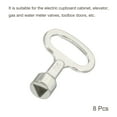 thumbnail image 3 of REGALWOVEN Triangle Socket Spanner Key, 8 Pack Electrical Cabinet Gas Water Meter Switch Key, Silver, 3 of 5