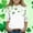 Multicolor, variant on Girls St Patricks Day Shirt Clover Print 3/4 Sleeve Top, Soft Stretch Green & White Holiday Tee for Kids to Teen,Size 9-10T