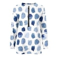 thumbnail image 4 of ICHUANYI Liquidación Tops para Mujer Otoño Manga Larga Suelta Jersey Camisa Elegante Casual Señoras Cuello Redondo Sudaderas ICHUANYI WER202308246225, 4 of 5