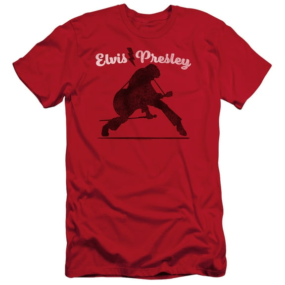 Elvis Presley Overprint Adult 30/1 T-Shirt Red