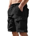 thumbnail image 2 of Men's Cargo Shorts 2025 Summer Corduroy Loose Fit Lightweight Breathable Casual Knee Length Cargo Shorts for Men, 2 of 5