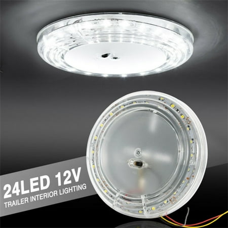 

12V LED Roof Ceiling Interior Light Camper Van Boat Bus Caravan Dome White Lamp