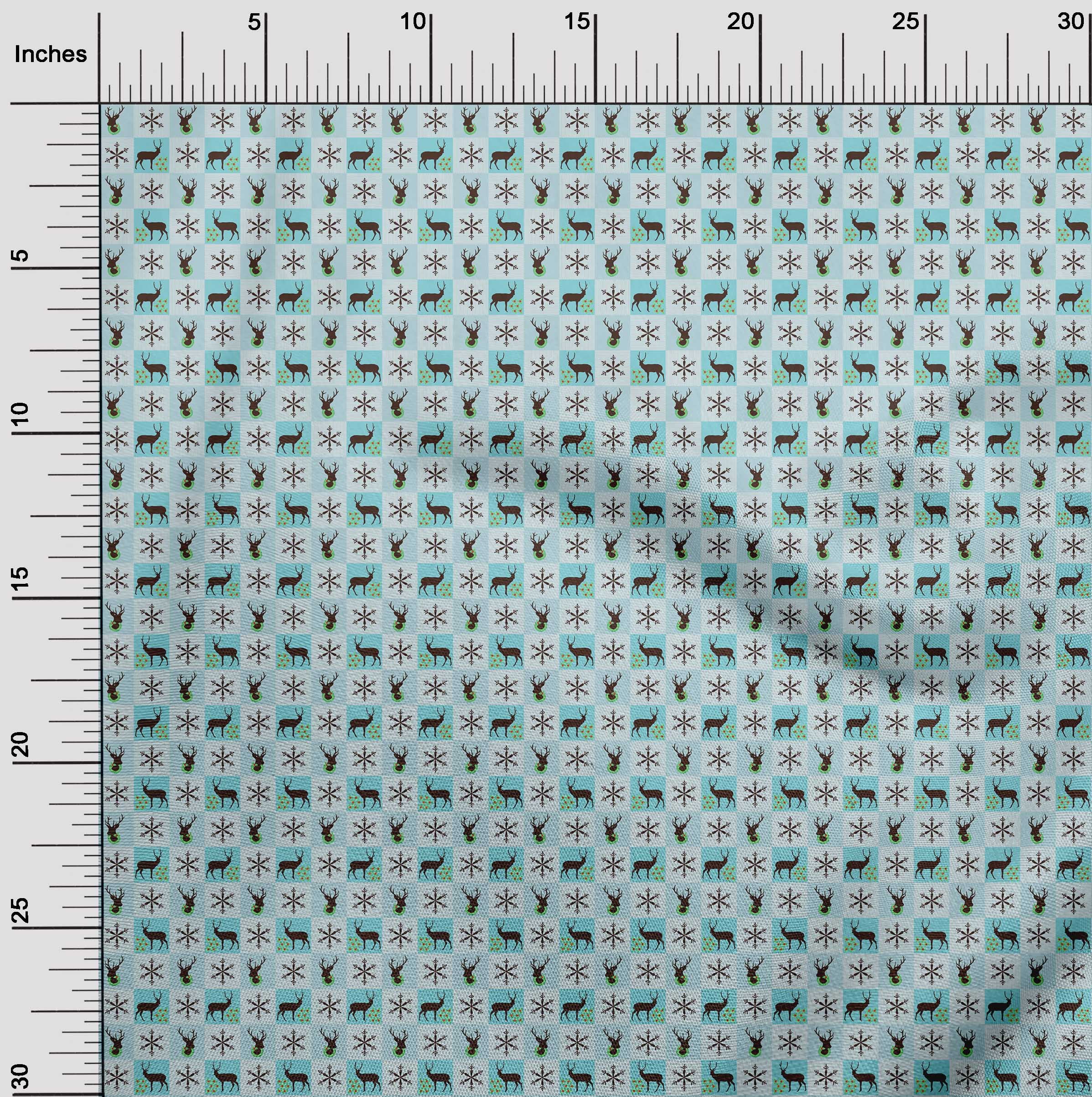 oneOone Cotton Jersey Light Blue Fabric Christmas Sewing Material Print Fabric By The Yard 58 Inch Wide