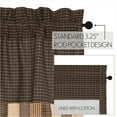 thumbnail image 5 of VHC Brands Kettle Grove Window Curtain, Valance Block Border, Black, 16x60, 5 of 5
