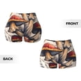 thumbnail image 6 of Yiaed Cute Forest Mushrooms Print Women's Athletic Shorts Running Shorts Sporty Short High Waisted Elastic Workout Shorts for Yoga Gym Running & Sports -Small, 6 of 8