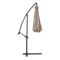 thumbnail image 4 of Hassch 10ft Cantilever Patio Umbrella with Tilt Crank, Outdoor Offset Hanging Umbrella with 6 Sturdy Ribs, UV 50+ Protection Sun Shade for Backyard, Poolside, Garden, Lawn, Cream, 4 of 9