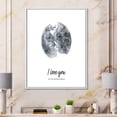 thumbnail image 2 of Designart 'Kiss of Two Lovers In Romantic Moon Shape' Modern Framed Canvas Wall Art Print, 2 of 5