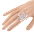 thumbnail image 3 of Anillo de dedo de copo de nieve de la boda, Anillo de copo de nieve de la Navidad, Anillo de diamante de imitación, Anillo de mujer de la moda, Anillo de fiesta de fiesta, Anillo de Navidad de, 3 of 9