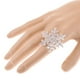 thumbnail image 3 of Accesorio de Mujer Fernando de Rhinestone Anillo de dedo de copo de nieve de la boda, 3 of 8