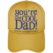 Designer Greetings Brown Baseball Cap Top Fold: Cool Dad Father's Day Card