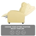 thumbnail image 6 of Lacoo Home Theater Recliner with Padded Seat and Backrest, Cream Faux Leather, 6 of 7
