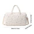 thumbnail image 2 of Floral Baby Diaper Bag Tote Mommy Bag, Women Quilted Cotton Medium Travel Duffle Bag, Cute Cotton Diaper Bags Crossbody Baby Bags for Girl Mom, 2 of 7