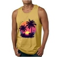 thumbnail image 2 of Titcea Tank Tops Men Palm Tree Printed Round Neck Sleeveless Summer Casual T Shirts Outdoor Workout Running Training Loose Comfort Tank Top, 2 of 5