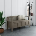 thumbnail image 2 of Simpli Home Adams Banc d'Entrée Contemporain en Bois 48 Pouces Gris Ferme, 2 of 8