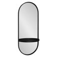 thumbnail image 1 of Kate and Laurel Estero Metal Wall Mirror with Shelf, Black 16x38, 1 of 6