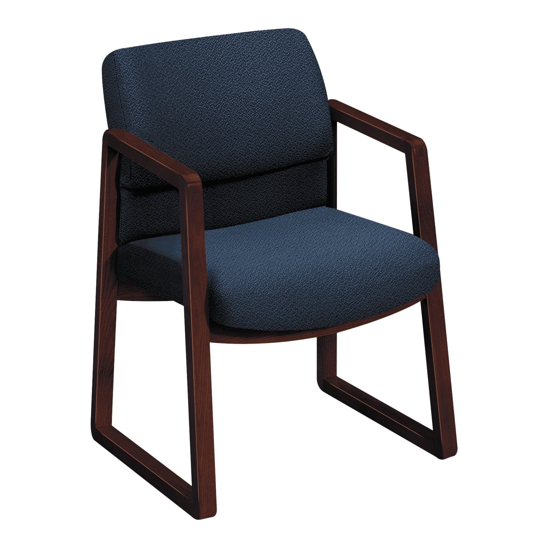 HON 2400 Series Guest Arm Chair, Mahogany Finish, Blue Fabric - Walmart.com