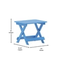 thumbnail image 5 of Merrick Lane Outdoor Folding Side Table, Portable All-Weather HDPE Adirondack Side Table in Blue, 5 of 11