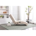 thumbnail image 3 of Massage Linen Chaise Lounge Indoor Chair, Electric Recliner Chair, Sleeper Chair, Upholstered Lounge Sofa Modern Long Lounger for Office Bedroom or Living Room-Beige, 3 of 7