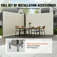 thumbnail image 4 of VEVOR Retractable Side Awning 79''x 236'' Patio Screen Fence Divider Fencing, 4 of 9