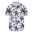 thumbnail image 4 of Men Lapel Neck Blouses Casual Tops Button Down Clothing Short Sleeve Tshirts Fashion Outfits, 4 of 4