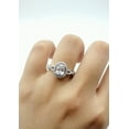 thumbnail image 2 of Halo Oval Infinity Shank Ring CZ 925 Sterling Silver Size 5, 2 of 5