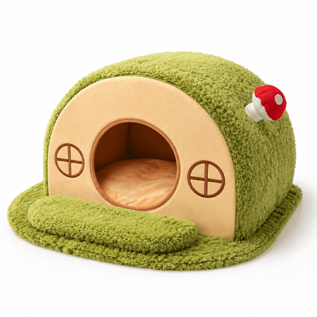 Indoor Cat Tree Hole Cave Bed, Cozy Plush Sanctuary for Small to Medium Cats
