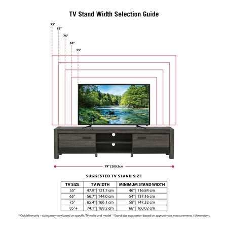CorLiving - Joliet Duotone TV Bench for TVs up to 95" - Distressed Carbon Grey, Black Duotone