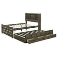 thumbnail image 3 of Full Size Captain Bed Set with Nightstand, Farmhouse Style Wood Platform Bed Frame Set with  Trundle,Three Drawers and Storage Shelf for Bedroom, Guestroom, Rustic Brown, 3 of 8