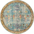 thumbnail image 2 of Rugs.com El Paso Collection Rug – 8 Ft Round Blue Medium Rug Perfect For Kitchens, Dining Rooms, 2 of 8