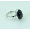 thumbnail image 2 of Black Onyx Oval 925 Sterling Silver Handmade Statement Women December Gemstone Ring Size 10.0, 2 of 5