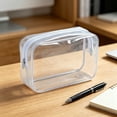 thumbnail image 6 of 1-10PC Clear Toiletry Bag Quart Size Travel Makeup Cosmetic Pouch Waterproof Transparent Organizer with Zipper Carry-On Airport Compliant for Women Men Travel Essential 6.7x2x4.5 Inch, 6 of 6