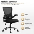 thumbnail image 6 of JONPONY Big and Tall Office Chair 400LBS，Ergonomic Office Chair, Task Chair, Comfort Desk Chair with Adjustable Lumbar Support and Flip up Arms, 400lb, Black, 6 of 13