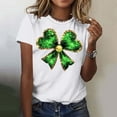 thumbnail image 2 of FRSASU T-Shirt de la Saint-Patrick pour Femmes, Imprimé Amusant, Grande Taille, Manches Courtes, Col Rond, Tendance, Blanc, TTTG(TTTG), 2 of 5