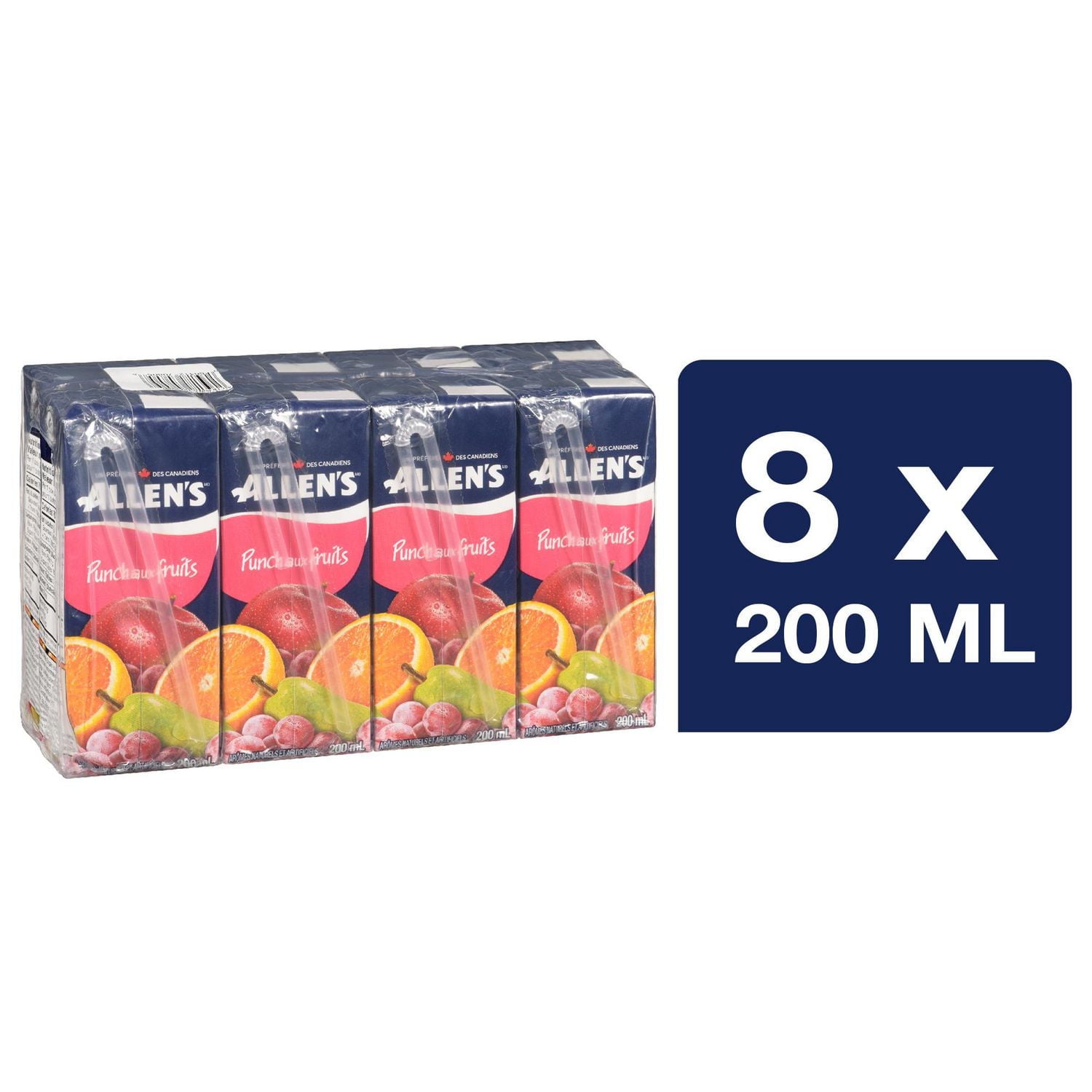 Allen's Fruit Punch Cocktail, 8 x 200 ML
