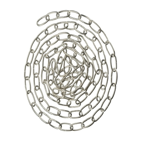 Aspen Creative 21110-21,Steel 10 Feet Heavy Duty Chain for Hanging Up Maximum Weight 40 Pounds-Lighting Fixture/Swag Light/Plant in Stin Nickel.11 Gauge.