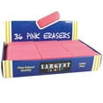 thumbnail image 2 of Sargent Art Large Pink Erasers, 36 Per Pack, 3 Packs, 2 of 2