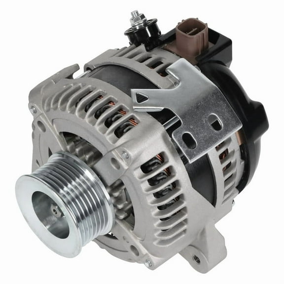 Detroit Axle - Alternator for 2004 2005 2006 2007 Toyota Highlander [Optional Equipment, 130A/12V, CW Rotation, 7 Groove Pulley], Alternator with Pulley Replacement