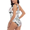 thumbnail image 4 of Wukai Dachshund Dog Puppy Chic One Shoulder Swimwear with Ruffle Design and Tummy Control Skirt: Fashionable, Supportive, Comfortable for Beach-X-Large, 4 of 7