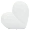 thumbnail image 6 of Decorative Ceramic Heart Sculpture for Home Decor - Ornament for Bathroom, Office, and Living Room Decor - Modern Figurine Accent for Bedroom, Shelf Display, and Coffee Table - 8", White, 6 of 17