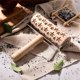 thumbnail image 2 of Rodillo de amasar con estampado de alce y copos de nieve, herramienta de madera para hornear de mano., 2 of 4