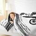 thumbnail image 4 of Manfei Dirt Bike King Size Comforter Sets,Extreme Sport Theme Bedding Comforter Set,White Black Bedding Set For Boy,Breathable Home Decor Reversible,3 Pieces, 4 of 8