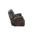 thumbnail image 4 of Steve Silver Oportuna Faux Leather Dual Power Console Loveseat, Brown, 4 of 8