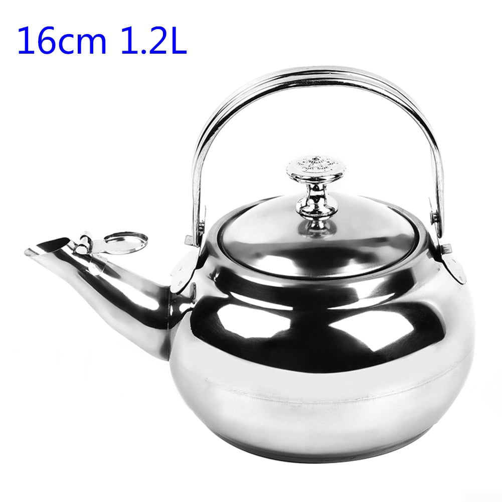 Stainless Steel Teapot Coffee Pot With Tea Leaf Infuser Kitchen Kettle Teakettle 