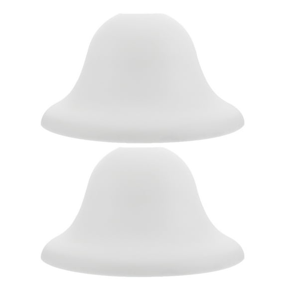 WEUVEB 2Pcs White Plastic Mushroom Lamp Shades Replacement for Table Floor and Ceiling Lights