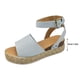 thumbnail image 4 of Sandalias de verano para mujer, zapatos de cuña informales con plataforma y punta abierta, zapatos de lona informales Wmkox8yii nm856, 4 of 5