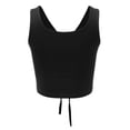 thumbnail image 3 of Women's Sexy Casual Adjustable Ruched Stretchy Slim Fit Jersey Crop Top, 3 of 5