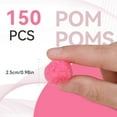 thumbnail image 2 of Dalrosia 150PCS Pom Poms, Fuzzy Pompom Puff Balls, 1 Inch Craft Pom Poms Balls for DIY, Arts, Crafts Projects, Birthday Decorations, 2 of 5