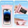 thumbnail image 3 of DEA Waterproof Phone Pouch, with Interior Card Holder, Large Dry Phone Case for iPhone 17 16 15 14 13 Pro Max, Beach Vacation Essentials,1 Pack, Pink, 3 of 5